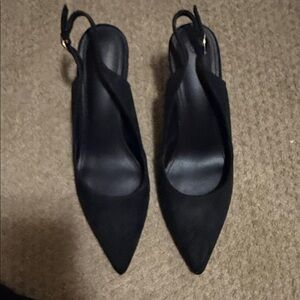 Elegant Black Women's Slingback Heels